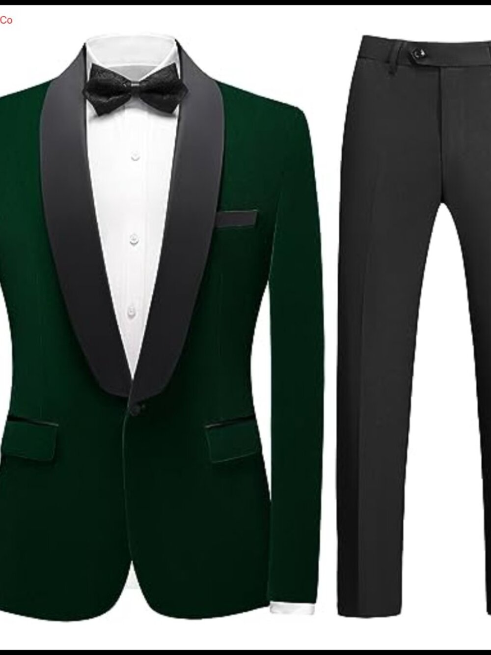 Mens Velvet Slim Fit 2 Piece Tuxedo Suit Set One Button Shawl Lapel Blazer &